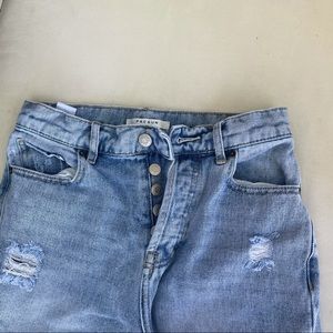 PACSUN ripped high rise straight leg jeans